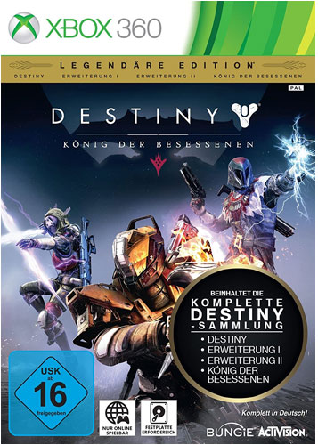 Destiny  Legendäre Edition  XB360
incl. 3 Addons als DLC