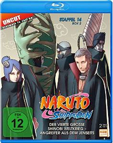 Naruto Shippuden - Staffel 14.2 (BR)
Min: 272/DD/WS, Flg.529-540, 2BR, uncut