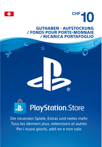 PSN Code  10 CHF
Code wird als PDF Datei geliefert
PlayStation Network Einzweckgutschein