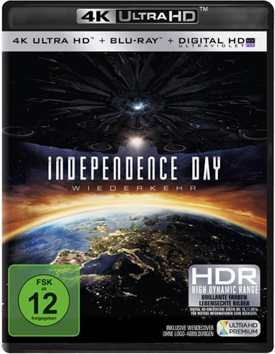 Independence Day #2 - Wiederkehr (UHD) 4K 
Min:  /DD5.1/WS   2Disc, UHD+BR