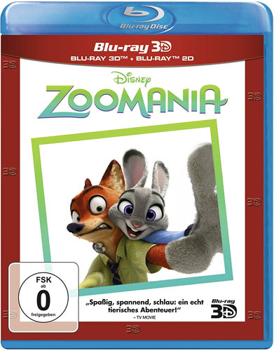 Zoomania (BR) 3D  Ganz schön ausgefuchst
Min:108/DD5.1/WS  3D+2D Nachfolgeprodukt