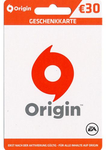 EA Origin Cash Card NEU 30 Euro Deutsch