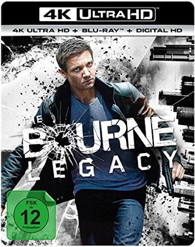 Bourne Vermächtnis (BR+UHD)  2Disc
Min: 135/DD5.1/WS    4K Ultra
