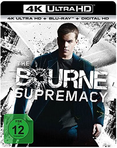 Bourne Verschwörung (BR+UHD)  2Disc
Min: 108/DD5.1/WS    4K Ultra