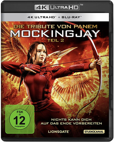 Tribute von Panem 3.2 (UHD) 4K Ultra
Min: 138/DTS/UHD  Mockingjay 2