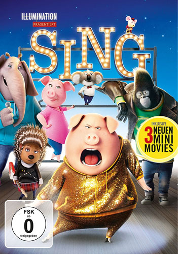 SING (DVD)  inkl. 3 Mini-Movies
Min: 104/DD5.1/WS   Illumination Stud