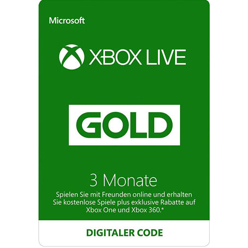 XBLive Pin 3 Monate Gold
