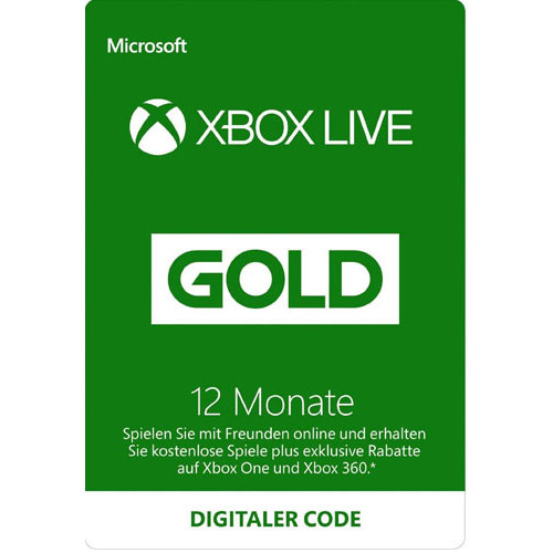 XBLive Pin 12 Monate Gold
