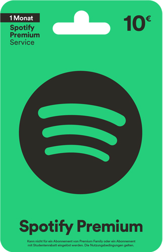 Spotify  POSA 10 Euro
Verkauf erfolgt im Namen u. auf Rechnung
des Gutscheinausstellers