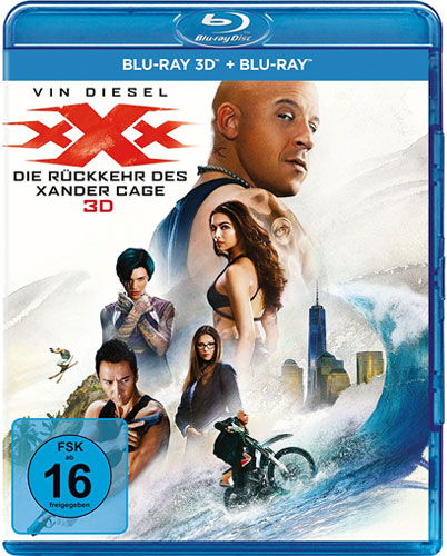 XXX #3 - Rückkehr d.Xander Cage (BR) 3D
Min: 107/DD5.1/WS   3D&2D, 2Disc