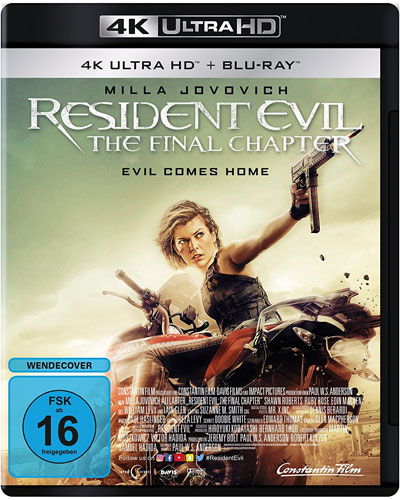 Resident Evil: 6 (UHD+BR) The Final Chap
Min: 107/DD5.1/WS  2Disc, 4K Ultra