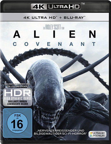 Alien: Covenant (UHD+BR) 2Disc 
Min:  /DD5.1/WS  4K Ultra