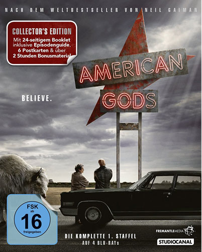 American Gods - Staffel #1 (BR) CE 3Disc
Min: /DD5.1/WS  Collectors Ed., Digipack