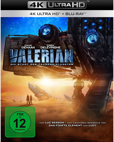 Valerian - Stadt d.tsd. Planeten(UHD+BR)
Min: 137/DD5.1/WS  2Disc