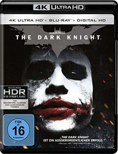 Batman:  Dark Knight (UHD+BR) 2Disc
Min: 153/DD5.1/WS  +UV