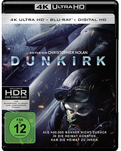 Dunkirk  (UHD+BR) 2017
Min: 111/DD5.1/WS  +UV  3Disc