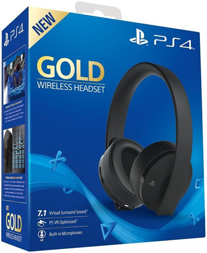 PS4 Headset org. Gold Edition black Sony 7.1./ VR optimiert