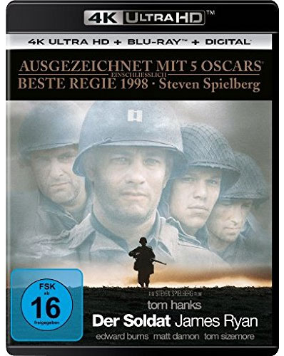 Soldat James Ryan, Der (UHD+BR) 2Disc
Min: 169/DD5.1/WS      4K-Ultra