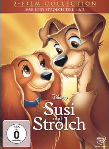 Susi und Strolch  1&2 (DVD) Disney Clas. 
Doppelpack, Slipcase, 2Disc