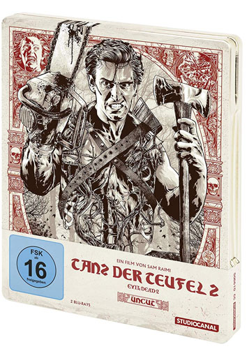 Evil Dead 2 (BR) Tanz d.Teufel 2 UNCUT Collector's Steelbook Edition, 2Disc