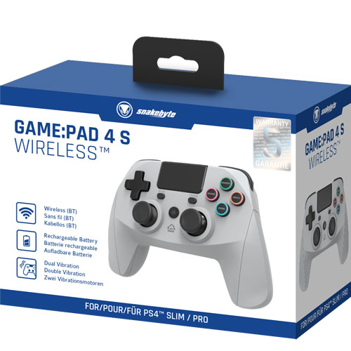 PS4 Controller  Game:Pad 4S wirel. grey
Snakebyte  Bluetooth