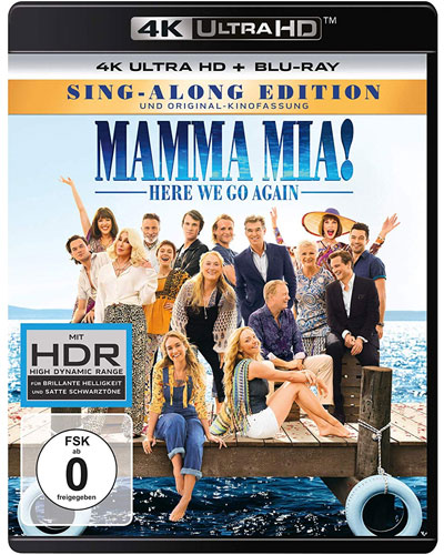 Mamma Mia! #2 - Here we go again! (UHD)
Min: 118/DD5.1/WS 2Disc UHD+BR, 4K Ultra