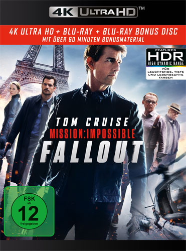 Mission: Impossible #6 - Fallout 4K (UHD+BR)
Min: 147/DD5.1/WS 2Disc