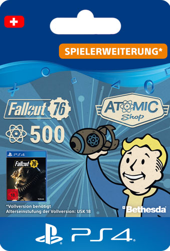 ESD Fallout 76 Atoms 500 CH Code wird als PDF Datei geliefert