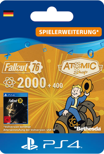 ESD Fallout 76 Atoms 2000 (+400) Code wird als PDF Datei geliefert