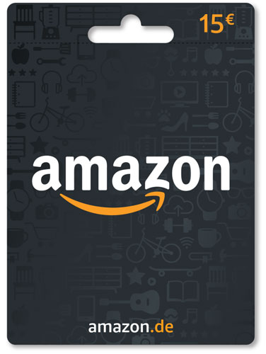 Amazon  Pin  15 Euro
Code als pdf. Verkauf erfolgt im Namen
u. auf Rechnung des Gutscheinausstellers