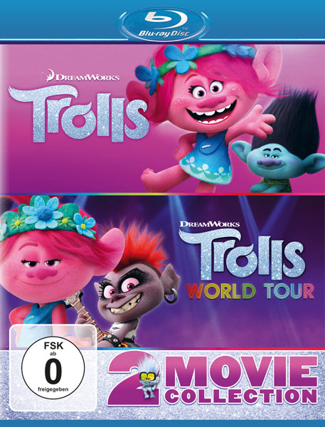Trolls + Trolls World Tour (BR) 2Disc
2er Movieset