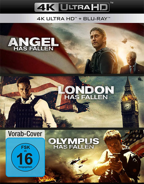 Olympus/London/Angel has fallen (UHD+BR)
Triple Film Collection, 6Disc, 4K Ultra
