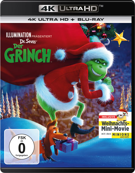 Grinch, Der (2018) - Weihnachts-Ed.(UHD)
Min: 86/DD5.1/WS  4K Ultra, 2Disc