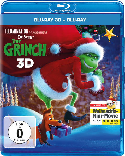 Grinch, Der (2018) - Weihnachtsed.(BR)3D
Min: 86/DD5.1/WS  2Disc, 3D&2D Version