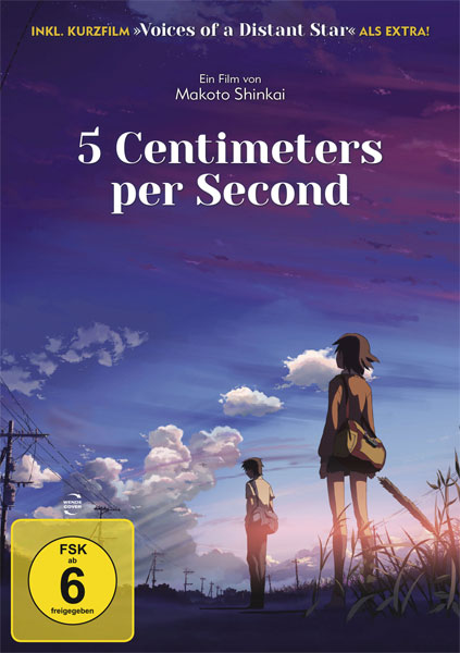 5 Centimeters per Second (DVD)
Min: 60/DD5.1/WS