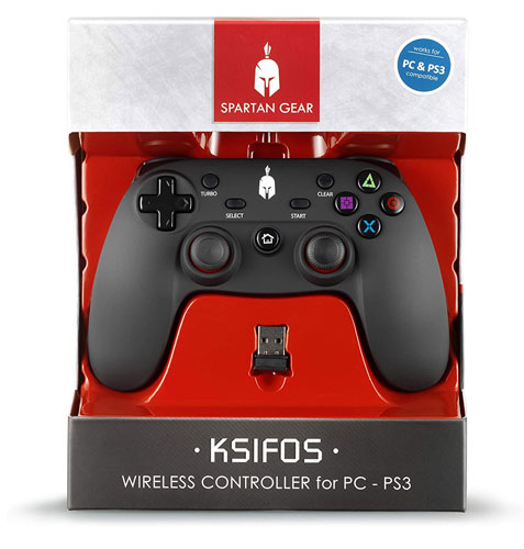 PS3 Controller Spartan Gear Ksifos wireless
kompatibel mit PC und PS-3
black
