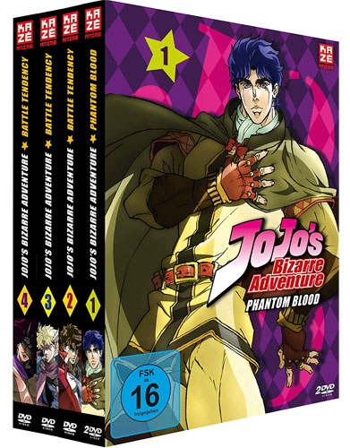 Jojos Bizarre Adventure Part 1 & 2 (DVD) Bundle 
Phantom Blood & Battle Tendency, Gesamtausg. 4Disc