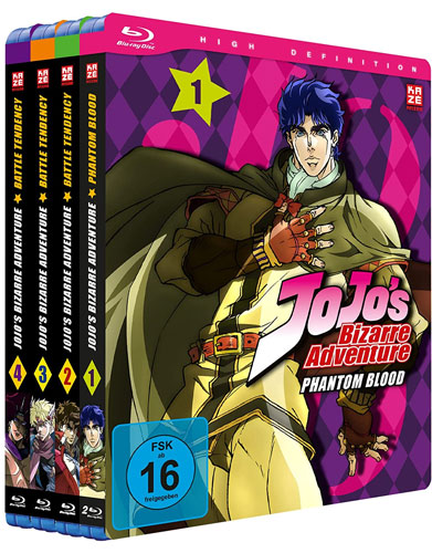 Jojos Bizarre Adventure Part 1 & 2 (BR) Bundle 
Phantom Blood & Battle Tendency, Gesamtausg. 4Disc