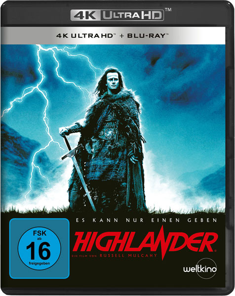 Highlander 1 (UHD+BR) 4K, 2Disc
Min: 234/DD5.1/WS