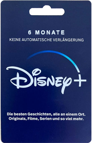 Disney +  PIN  6 Monate (nur DE)