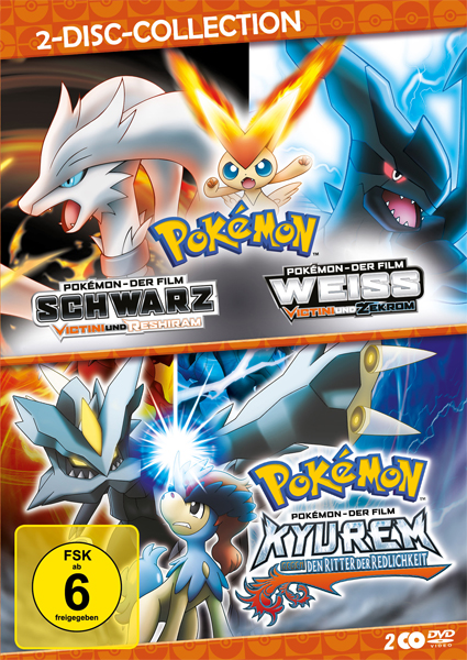Pokemon - 2Disc Col.: Schwarz Weiß / Kyurem (DVD) 
Pokemon 14 / 15 Doppelbox, 2Disc