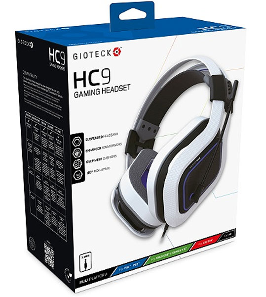 PS5 Headset Wired Gaming Blue/White HC-9