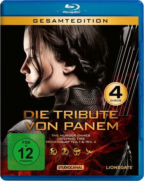 Tribute von Panem  Gesamtedition (BR) 4Disc 
Min: 548/DD5.1/WS