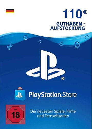 PSN Code 110 Euro
 Code wird als PDF Datei geliefert
 PlayStation Network Einzweckgutschein