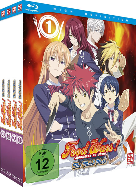 Food Wars! - Staffel #3  GA (BR) Third Plate 
Gesamtausgabe, 4Disc, Bundle