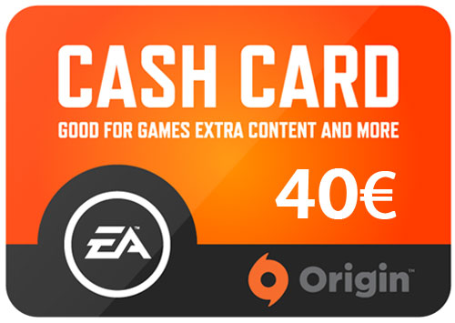 EA Origin Cash PIN 40 Euro DE
 Verkauf erfolgt im Namen u. auf Rechnung
 des Gutscheinausstellers