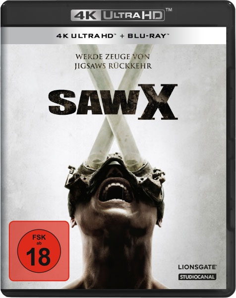 SAW  X (UHD+BR) 4K, 2Disc 
Min: 118/DD5.1/WS