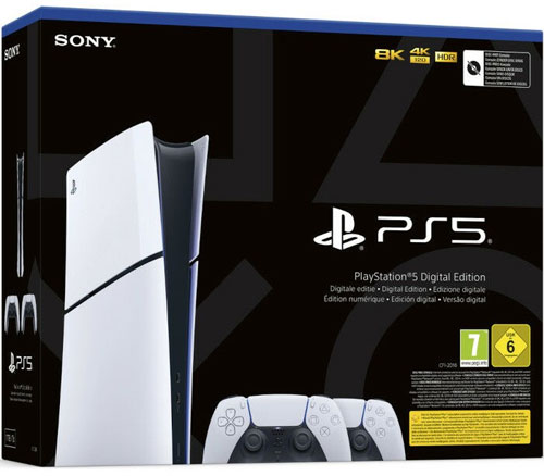 Sony PS5 Konsole SLIM  Digital + 2. Controller