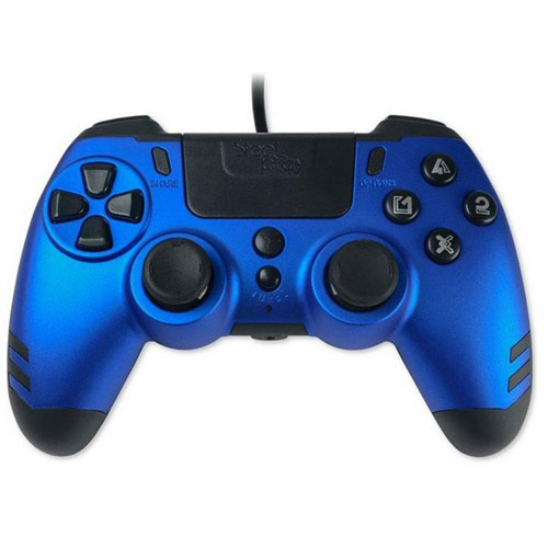 PS4 Controller Steelplay Slim Pack Wired blue
 kompatibel mit PC und PS3