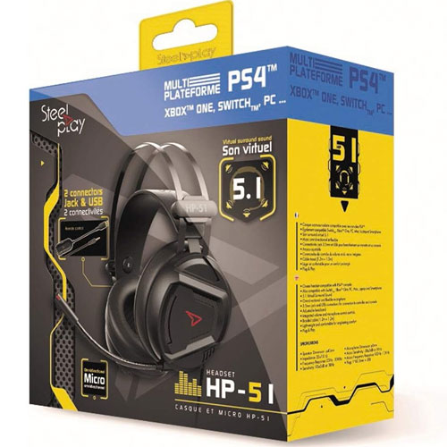 Multi Headset Steelplay wired HP51 schwarz
